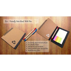 Eco Friendly Notebook With Pen And Sticky Pad