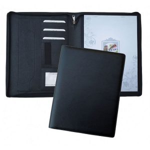 A 4 Zipper Folder With Pad & Pen