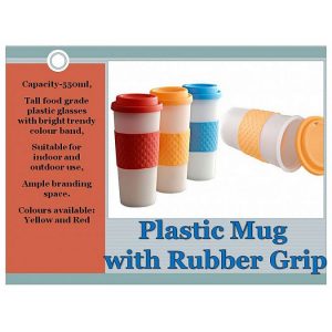 Plastic Mug With Rubber Grip